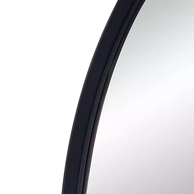 Decorative Mirrors-Kirklands Home Long Arched Wall Mirror Black