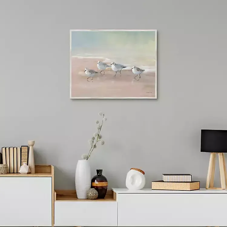 Canvas Art-Kirklands Home Shorebirds on the Sand Framed Canvas Art Print