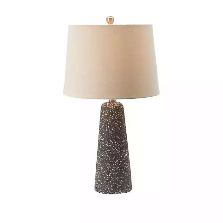 Table Lamps-Kirklands Home Gray Speckled Stone Table Lamp Tan