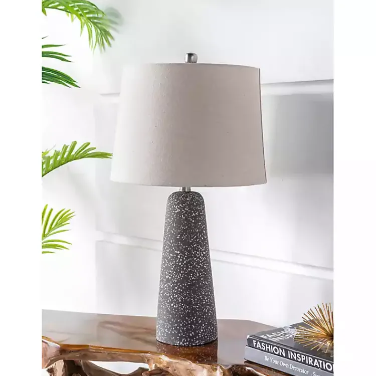 Table Lamps-Kirklands Home Gray Speckled Stone Table Lamp Tan