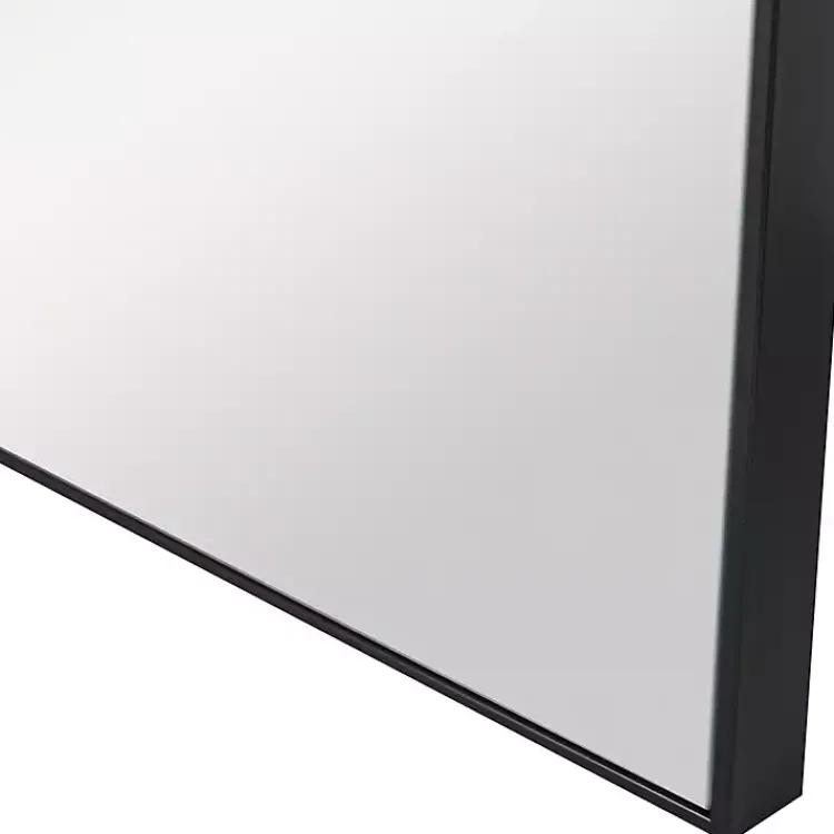 Decorative Mirrors-Kirklands Home Matte Metal Square Framed Mirror Black
