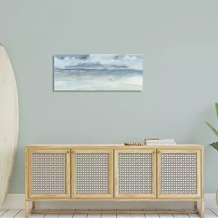 Canvas Art-Kirklands Home Cloudy Ocean Waves Canvas Art Print, 40x17 in.