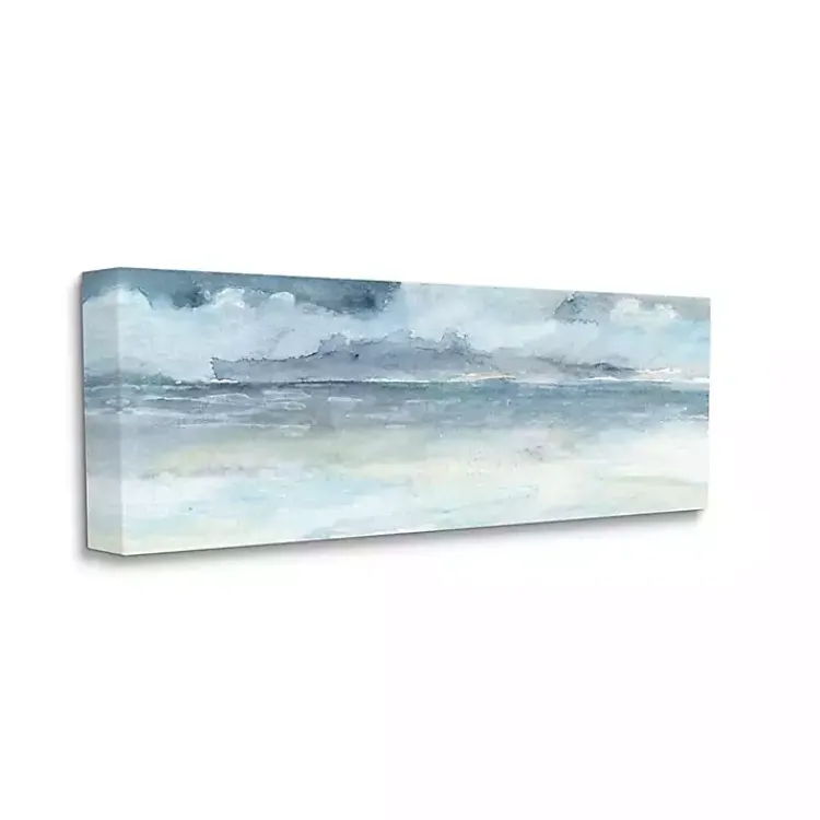 Canvas Art-Kirklands Home Cloudy Ocean Waves Canvas Art Print, 48x20 in.