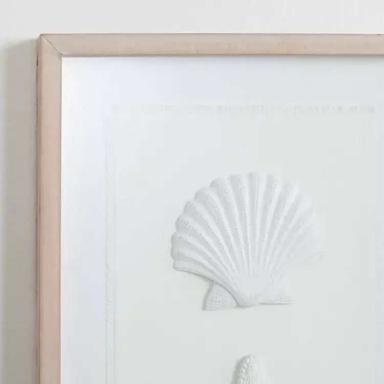 Wall Plaques-Kirklands Home Shells Shadowbox Wall Plaque White