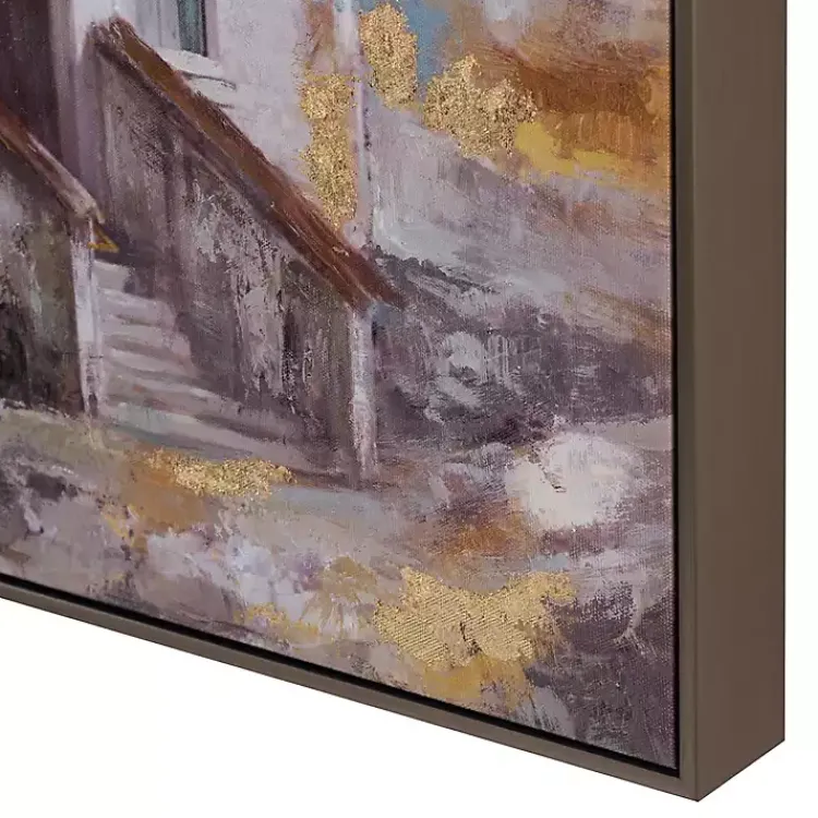 Canvas Art-Kirklands Home Gold Foil Steeple Framed Canvas Art Print