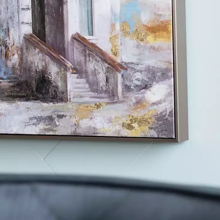 Canvas Art-Kirklands Home Gold Foil Steeple Framed Canvas Art Print