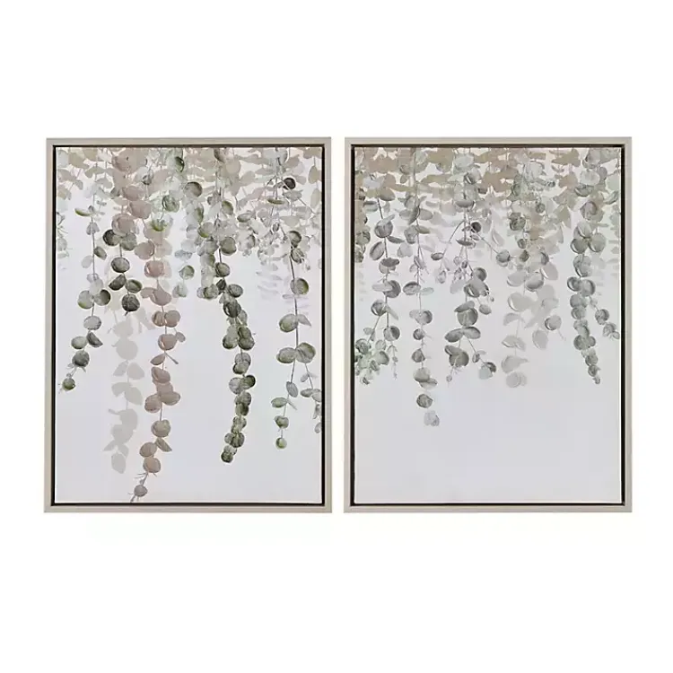 Canvas Art-Kirklands Home Eucalyptus Waterfall Canvas Art Prints, Set of 2