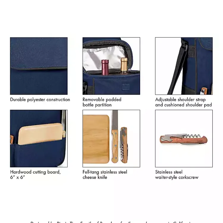 Barware-Kirklands Home Louisville Cardinals Wine & Cheese Tote Black