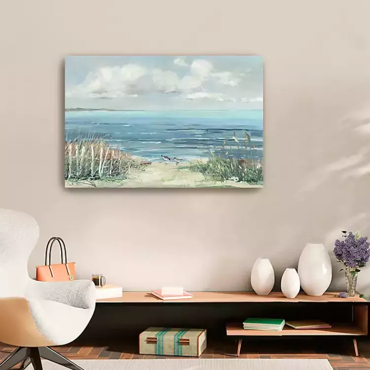 Canvas Art-Kirklands Home Lively Cove Canvas Art Print, 36x24 in. Blue