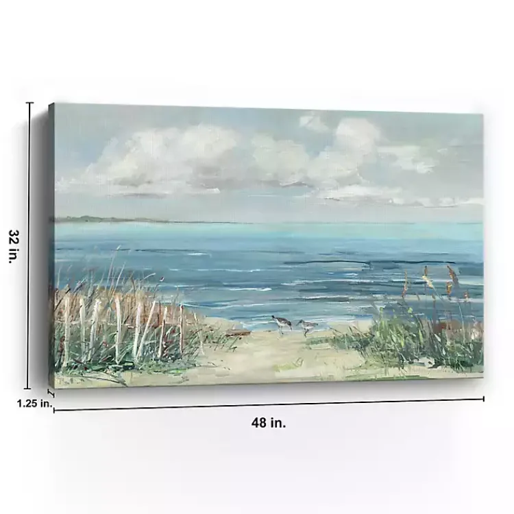 Canvas Art-Kirklands Home Lively Cove Canvas Art Print, 48x32 in. Blue