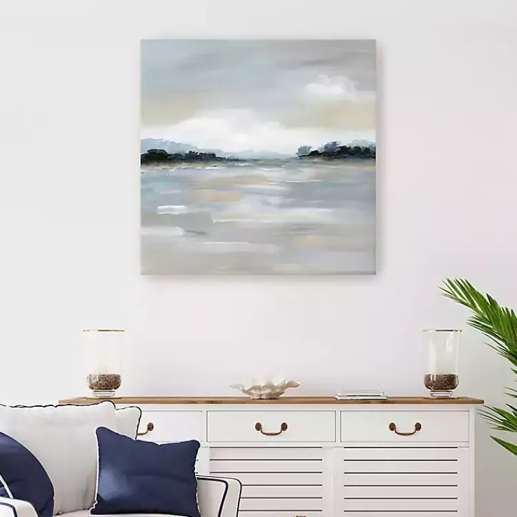 Canvas Art-Kirklands Home Meadow Clearing Canvas Art Print, 30x30 in. Gray