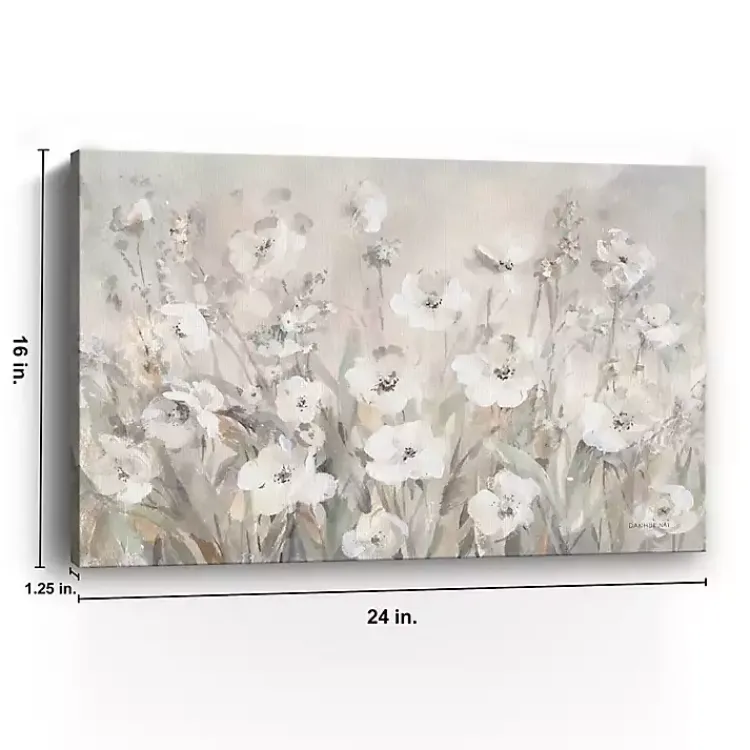 Canvas Art-Kirklands Home Shades of Canvas Art Print, 16x24 White