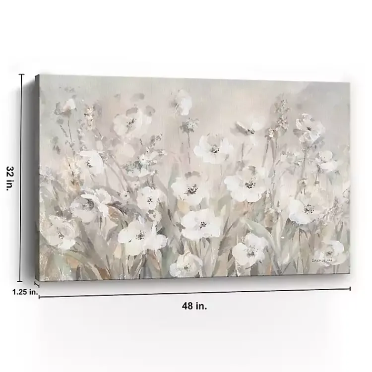 Canvas Art-Kirklands Home Shades of Canvas Art Print, 32x48 White