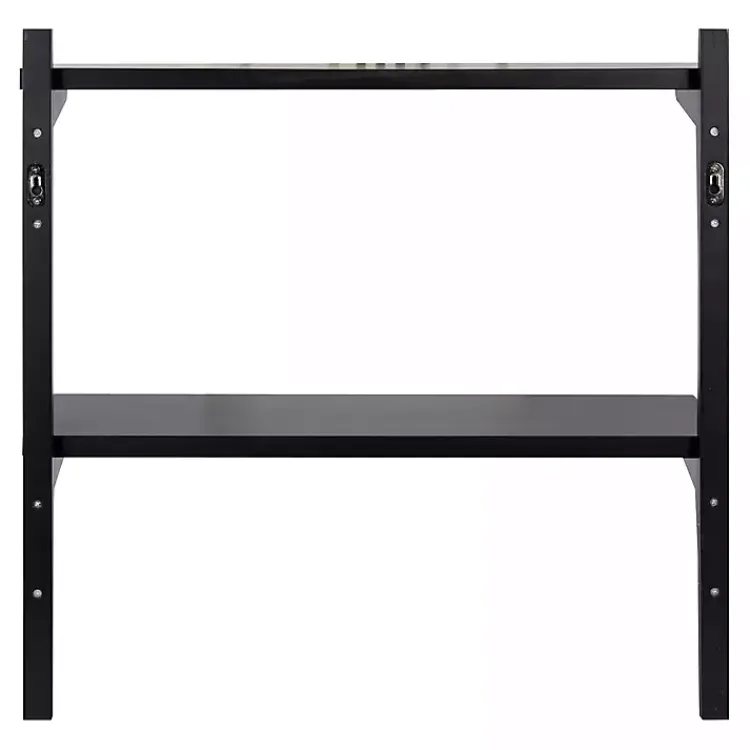 Shelves-Kirklands Home Traditional Two-Tiered Wall Shelf Black