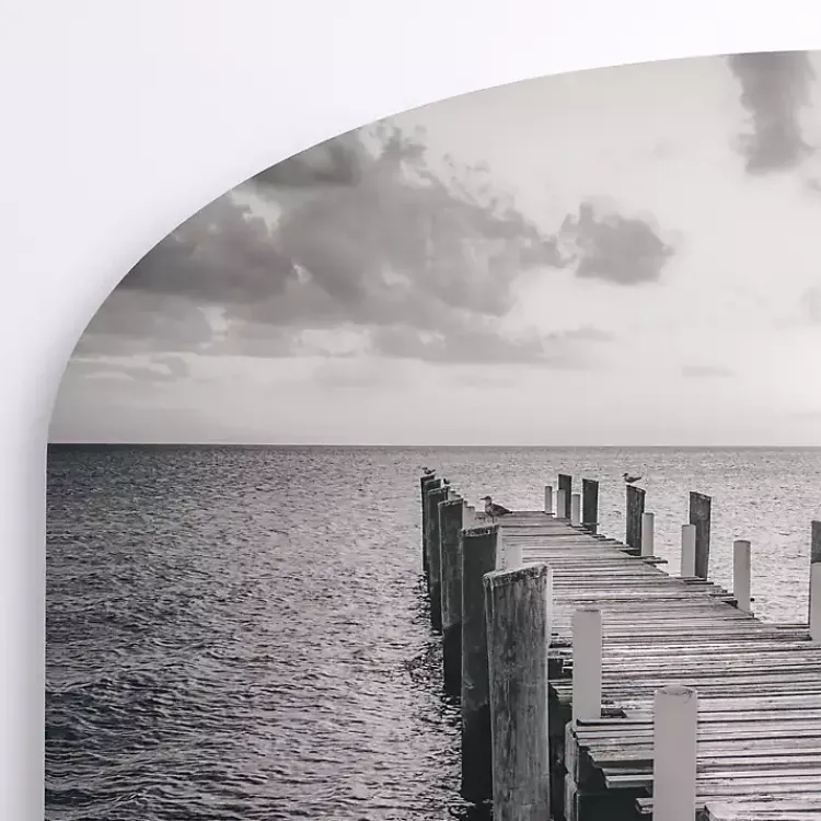 Canvas Art-Kirklands Home Ocean Dock Arched Canvas Art Print