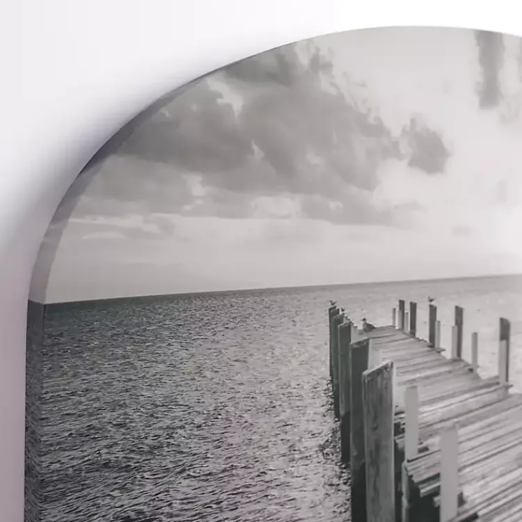 Canvas Art-Kirklands Home Ocean Dock Arched Canvas Art Print