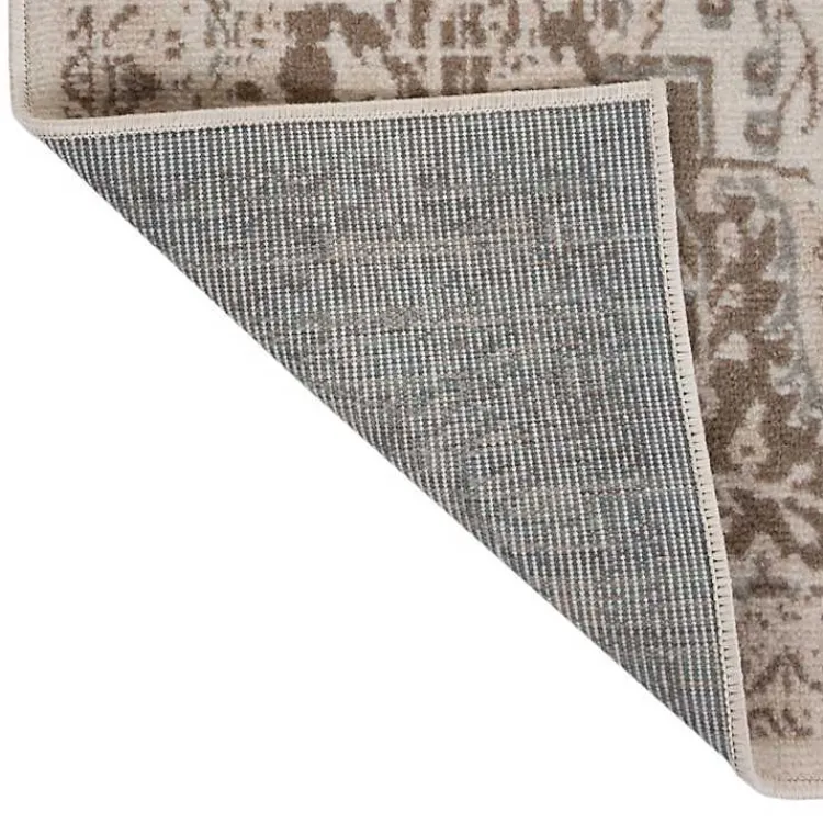 Area Rugs-Kirklands Home Cream Medallion Runner Ivory