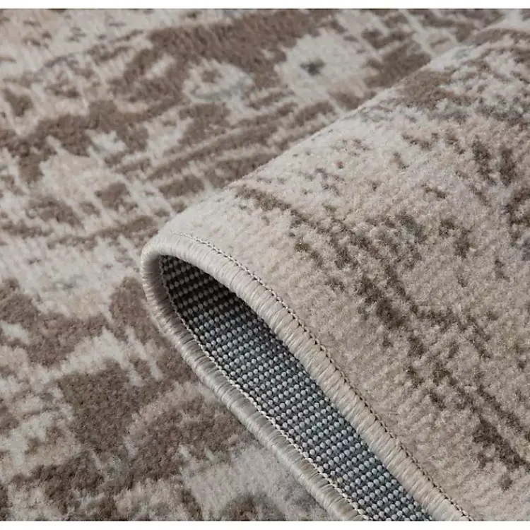 Area Rugs-Kirklands Home Cream Medallion Runner Ivory