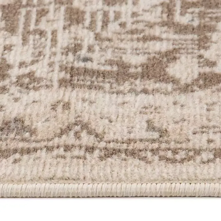 Area Rugs-Kirklands Home Cream Medallion Runner Ivory