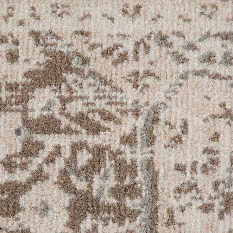 Area Rugs-Kirklands Home Cream Medallion Runner Ivory