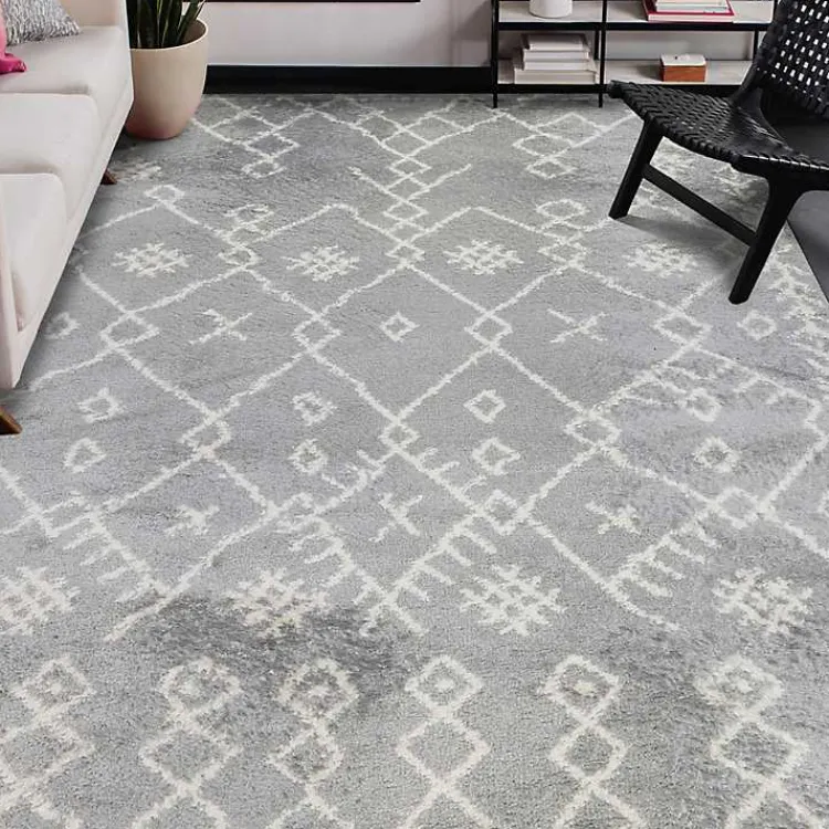 Area Rugs-Kirklands Home Geometric Area Rug, 8x10 Gray