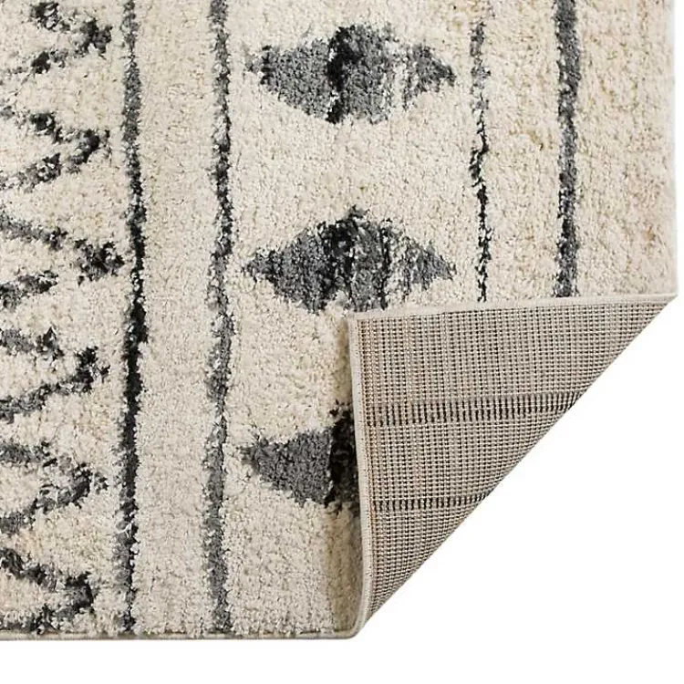 Area Rugs-Kirklands Home Cream Boho Striped Runner Ivory