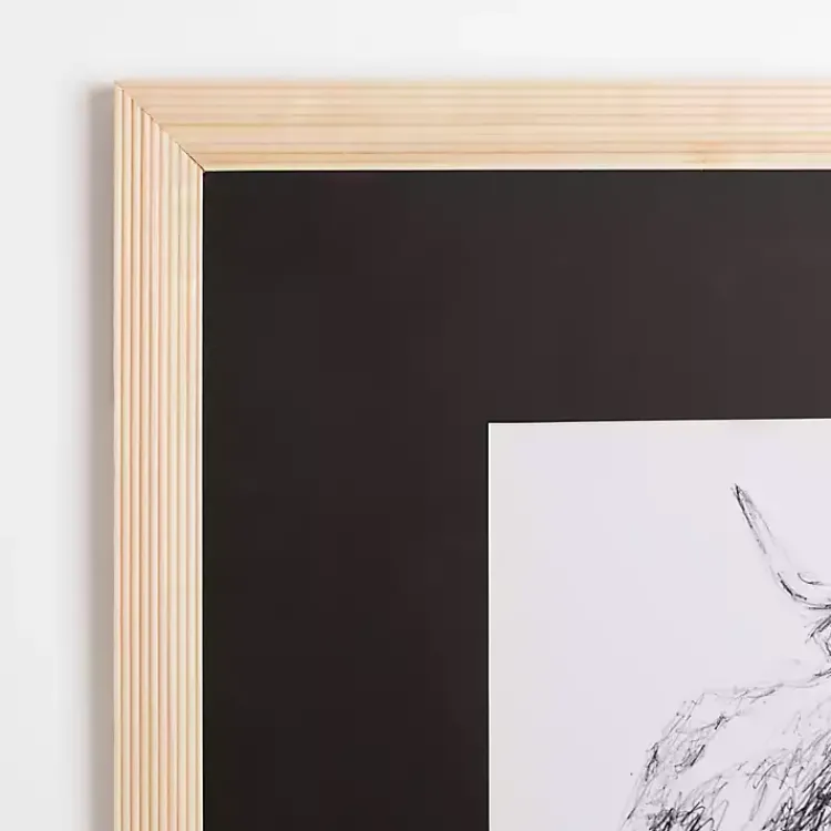 Framed Art-Kirklands Home Highland Cattle Sketch Framed Art Print