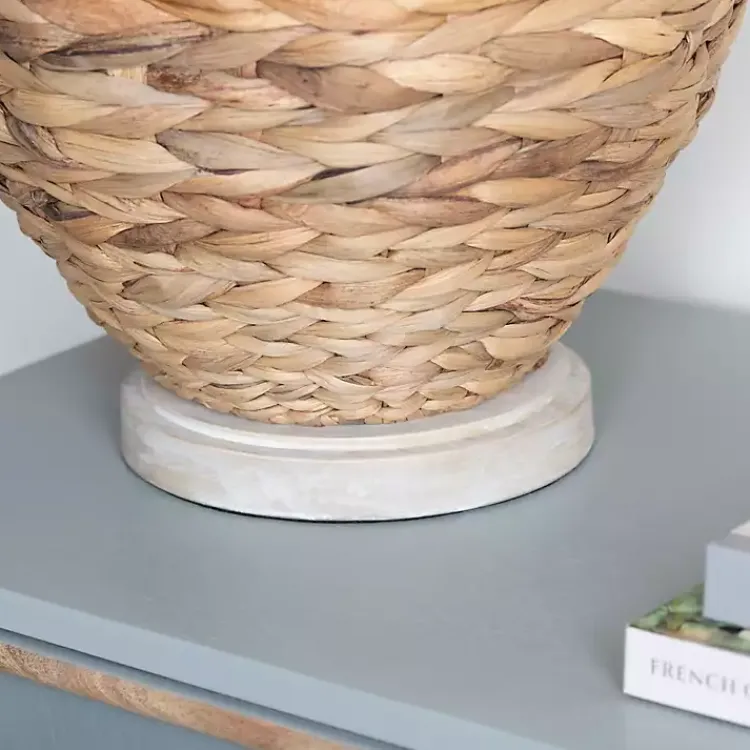 Table Lamps-Kirklands Home Natural Seagrass Woven Table Lamp Ivory