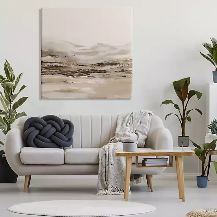 Canvas Art-Kirklands Home Neutral Abstract Mountains Canvas Art Print