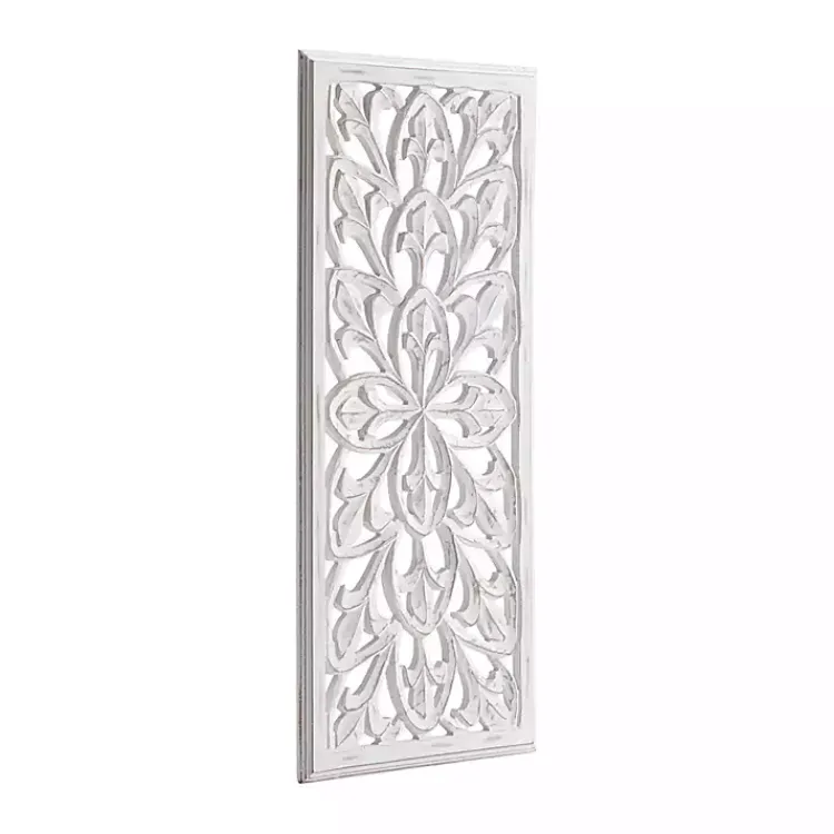 Wall Plaques-Kirklands Home Wood Medallion August Wall Plaque White