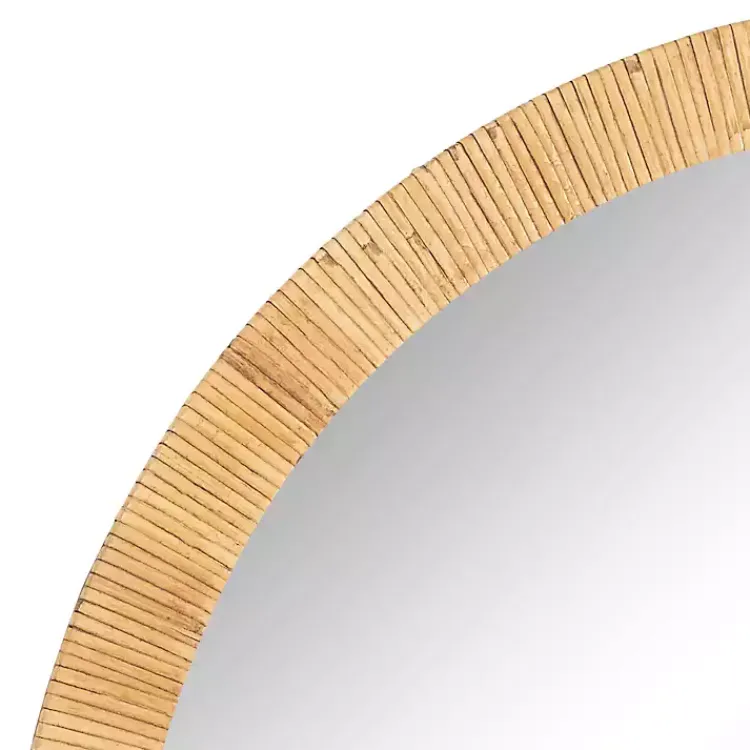 Decorative Mirrors-Kirklands Home Natural Rattan Arch Wall Mirror