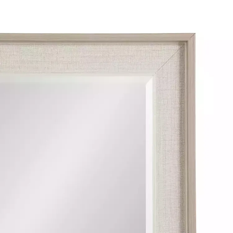 Decorative Mirrors-Kirklands Home Neutral Linen Beveled Wall Mirror