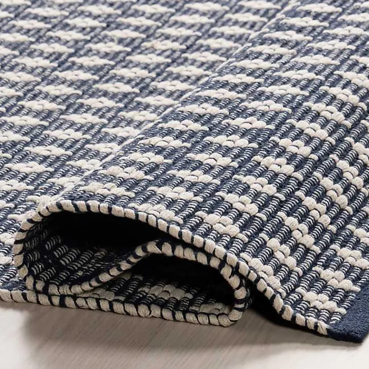 Area Rugs-Kirklands Home Dark Gray and Ivory Dainty Diamond Runner