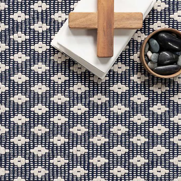 Area Rugs-Kirklands Home Dark Gray and Ivory Dainty Diamond Runner