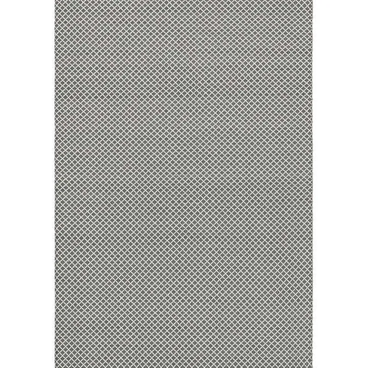 Area Rugs-Kirklands Home Gray & White Trellis Indoor/Outdoor Rug, 5x8