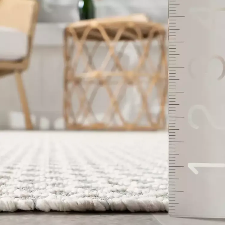 Outdoor Rugs-Kirklands Home Blue & White Trellis Indoor/Outdoor Runner, 3x8