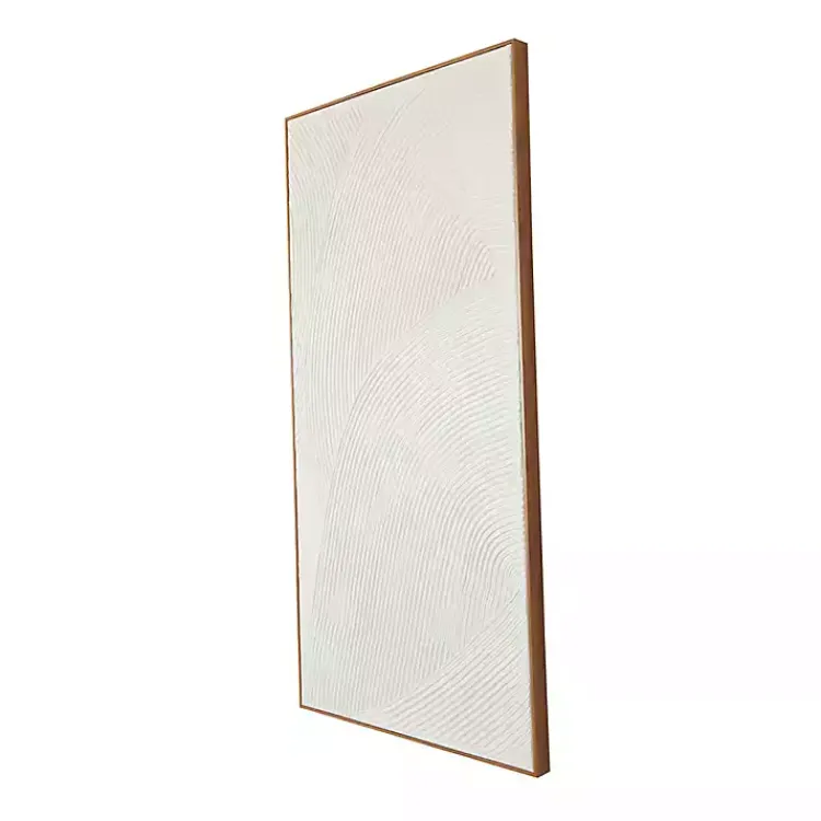 Canvas Art-Kirklands Home Textured Abstract Framed Canvas Art Print White