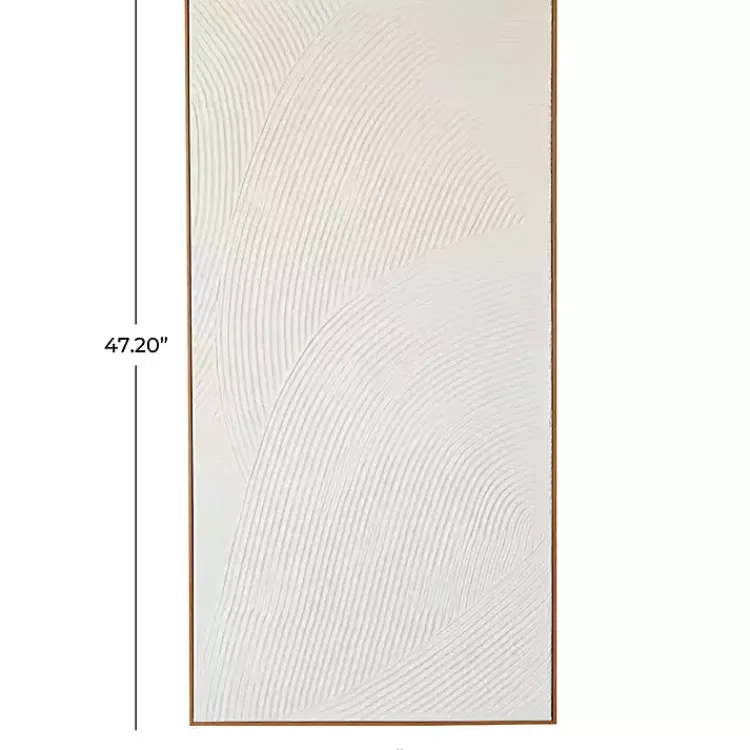 Canvas Art-Kirklands Home Textured Abstract Framed Canvas Art Print White