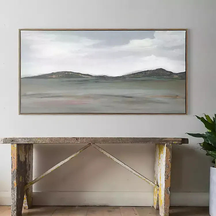 Canvas Art-Kirklands Home Firm Path Abstract Framed Canvas Art Print Gray