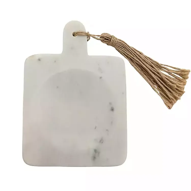 Kitchen Accessories-Kirklands Home Marble and Jute Spoon Rest White