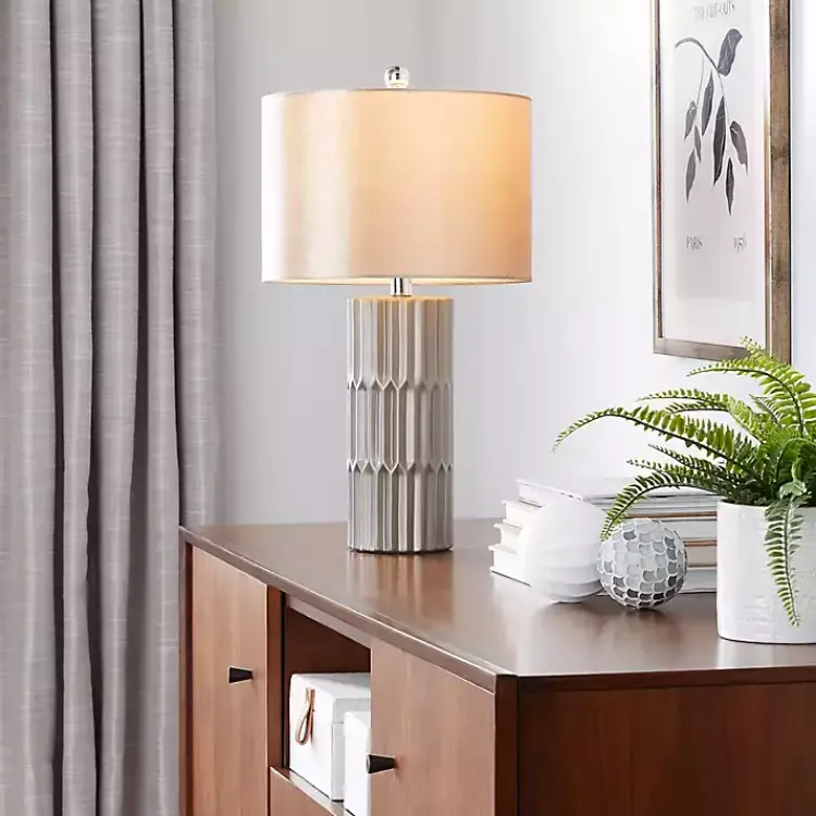Table Lamps-Kirklands Home Metallic and Champagne Tanya Table Lamp Brown
