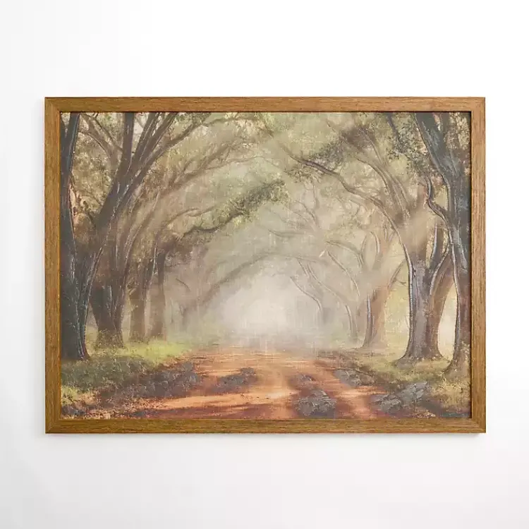 Framed Art-Kirklands Home Forest Lined Path Framed Art Print