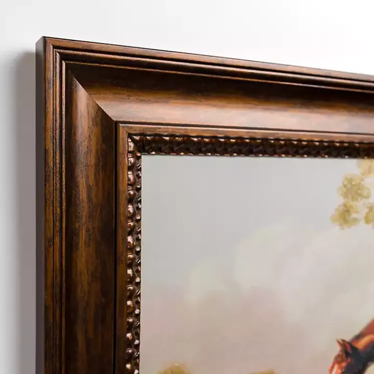 Framed Art-Kirklands Home Horse and Dog Vintage Framed Art Print Multi