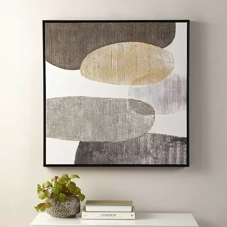 Canvas Art-Kirklands Home Neutral Bubbles I Framed Canvas Art Print