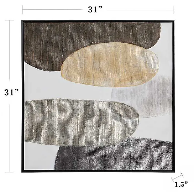 Canvas Art-Kirklands Home Neutral Bubbles I Framed Canvas Art Print