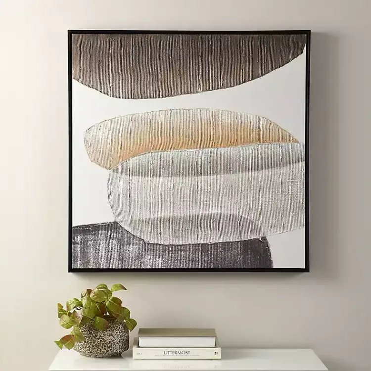 Canvas Art-Kirklands Home Neutral Bubbles II Framed Canvas Art Print