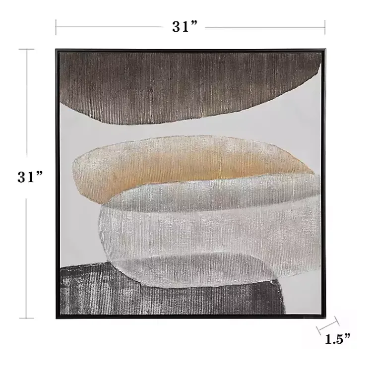 Canvas Art-Kirklands Home Neutral Bubbles II Framed Canvas Art Print