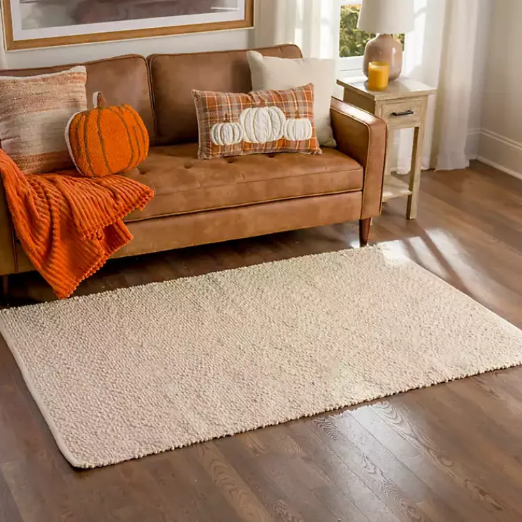 Area Rugs-Kirklands Home Boucle Area Rug, 4x6 Ivory