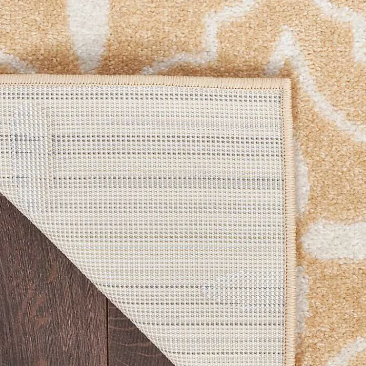 Outdoor Rugs-Kirklands Home Beige & Ivory Quatrefoil Indoor/Outdoor Runner