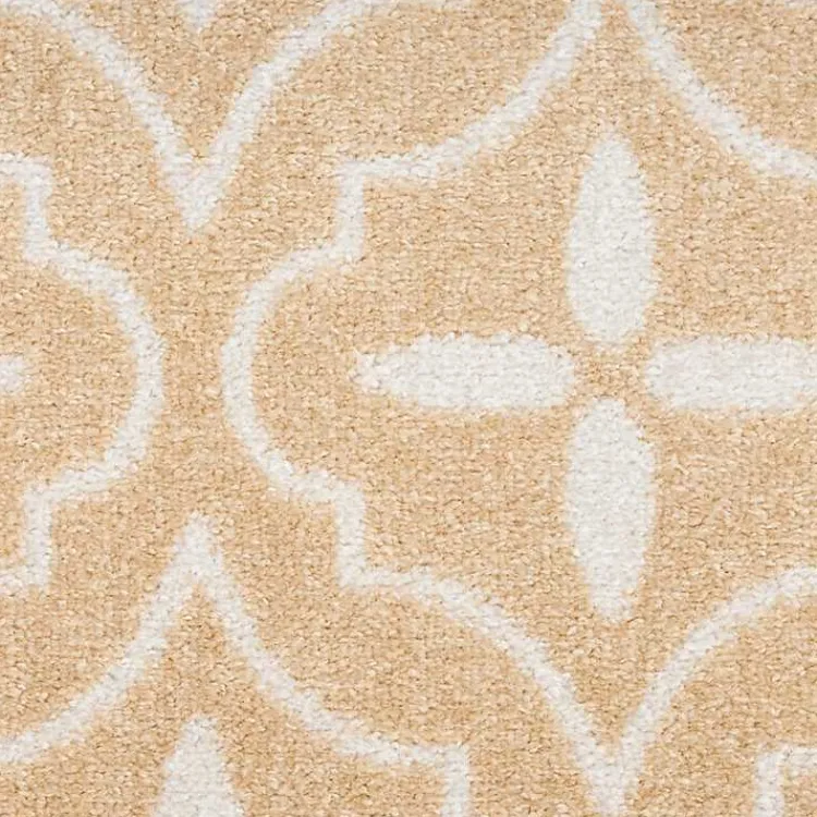 Outdoor Rugs-Kirklands Home Beige & Ivory Quatrefoil Indoor/Outdoor Rug, 8x10